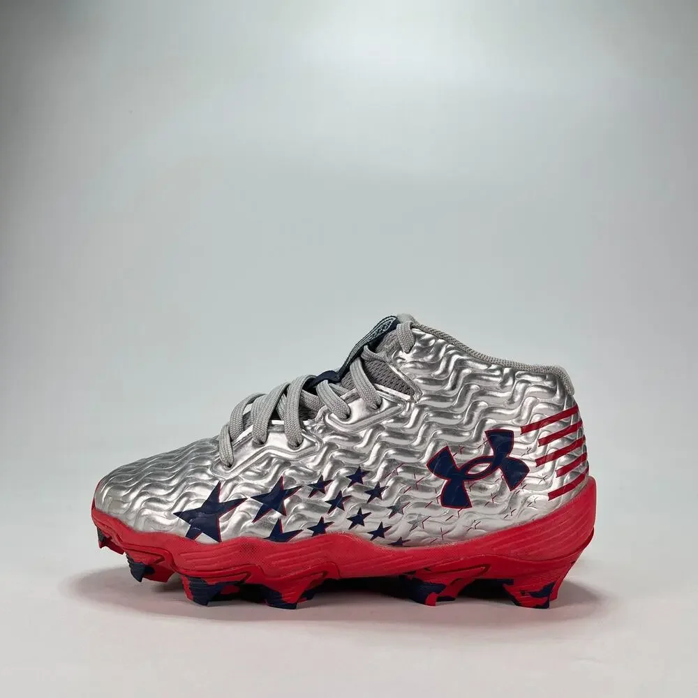 Under Armour Spotlight Franchise Jr. RM Metallic Silver 3028226-099 Youth Sz 2Y